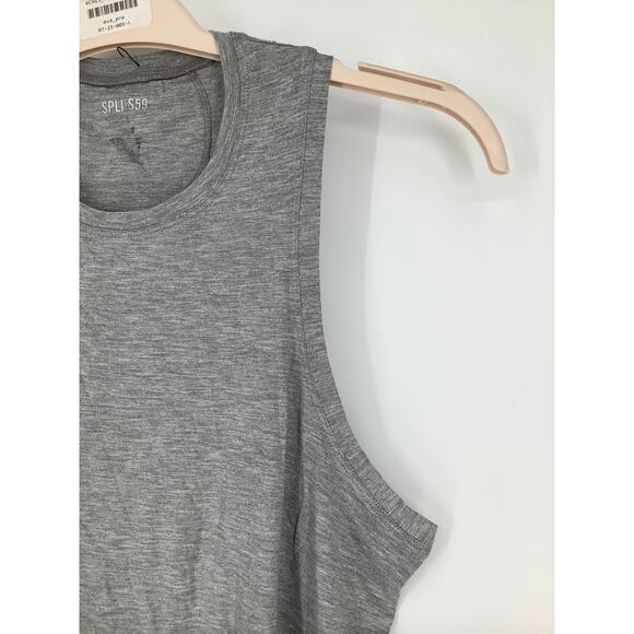SPLITS59 Women's Small Grey Sienna Jersey Tank Top Crew Neck Active Gym O5-18 - Picture 3 of 6